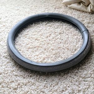 SILVER RHINESTONE Steering Wheel Cover